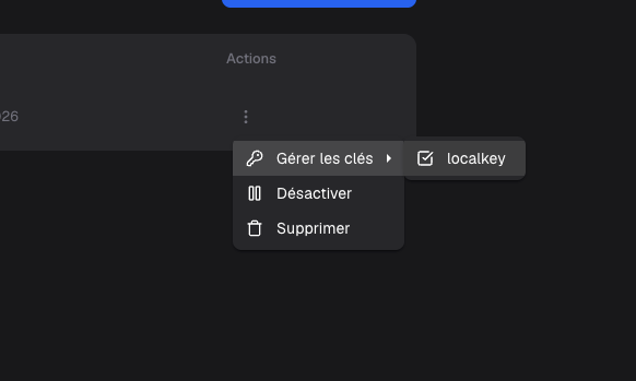 Authorized domain detail page with the linked keys list and Link key button.